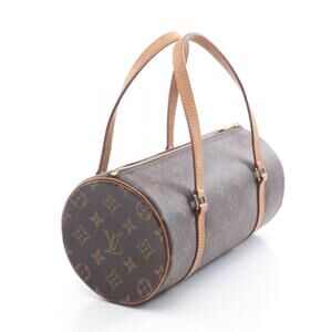 Louis Vuitton Handbag Leather Papillon Monogram Canvas Brown